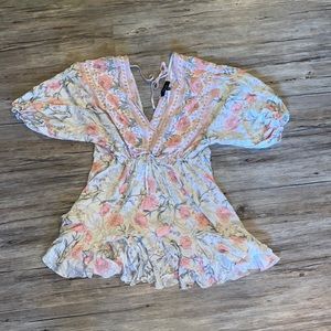 Red Dress Boutique | Invest In Love Ivory Floral Print Dress | Size Small